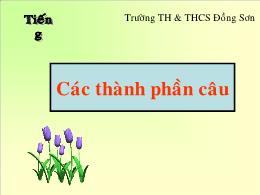 Bài giảng Tiếng Việt 6: Các thành phần câu