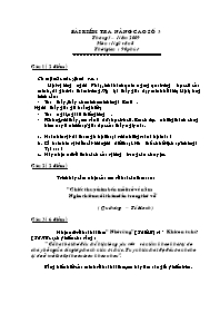 Bài kiểm tra nâng cao số 3 tháng 3 – Năm 2009 môn: Ngữ văn 8