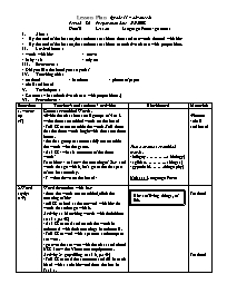 Giáo án môn Tiếng Anh 11 - Unit 11 Lesson: Language Focus - grammar - Period 86: Preparation
