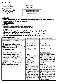 Giáo án môn Ngữ văn lớp 6 - Cây tre Việt Nam (thép mới)