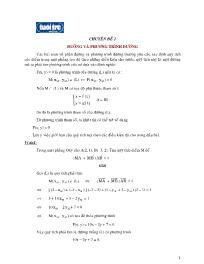 Toán học - Chuyên đề 2: Đường và phương trình đường