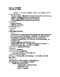 Giáo án dạy thêm Ngữ văn Lớp 6 - Buổi 13: Ôn 