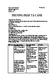 Giáo án Ngữ văn Lớp 6 - Phương pháp tả cảnh - Năm học 2011-2012 - Võ Thị Loan