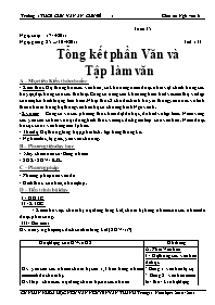 Giáo án Ngữ văn Lớp 6 - Tiết 133 đến 137 - Năm học 2010-2011 - Nguyễn Văn Thanh