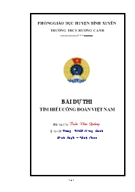 Bài dự thi - Tìm hiểu Công đoàn Việt Nam - Trần Văn Quảng