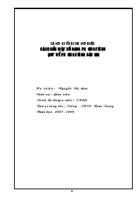 Sáng kiến kinh nghiệm - Cách giải một số dạng phương trình quy về phương trình bậc hai - Năm học 2007-2008 - Nguyễn Thị Lan