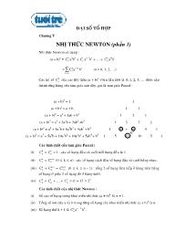 Tài liệu ôn tập Đại số tổng hợp - Chương V: Nhị thức Newton (Phần 1) - Phạm Hồng Danh
