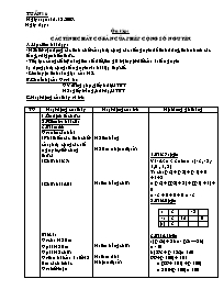 Giáo án dạy thêm môn Toán Lớp 6 - Tuần 16 đến 25 - Năm học 2007-2008 - Lê Văn Chương