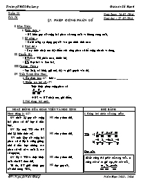 Giáo án Số học Lớp 6 - Tiết 78, Bài 7: Phép cộng phân số - Năm học 2013-2014 - Nguyễn Văn Giáp