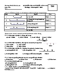 Bài kiểm tra một tiết Hình học Lớp 6 - Năm học 2011-2012 - Trường THCS Tân Xuân