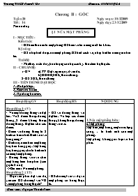 Giáo án Hình học Lớp 6 - Năm học 2009-2010 - Nguyễn Thành Nam