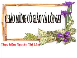 Bài giảng Hình học Lớp 6 - Tam Giác - Nguyễn Thị Lâm