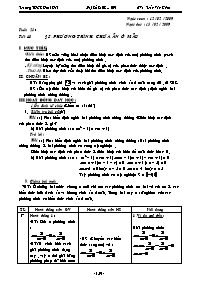 Giáo án Đại số Lớp 8 - Tiết 48, Bài 5: Phương trình chứa ẩn ở mẫu - Năm học 2008-2009 - Trần Văn Khoa