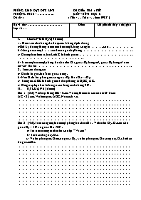 Đề kiểm tra 1 tiết Hình học Lớp 6 - Đề 7 - Phòng GD & ĐT Đức Linh