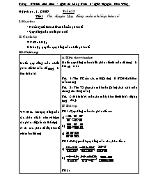 Giáo án bổ trợ môn Toán Lớp 6 - Tuần 25 - Năm học 2008-2009 - Nguyễn Tiến Đồng