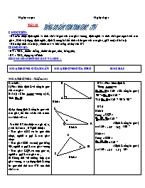Giáo án Hình học Lớp 7 - Tiết 18: Tổng ba góc của tam giác (tiết theo)