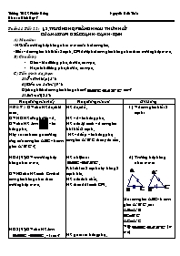 Giáo án Hình học Lớp 7 - Tiết 22, Bài 3: Trường hợp bằng nhau thứ nhất của hai tam giác cạnh-cạnh-cạnh - Nguyễn Hữu Thảo