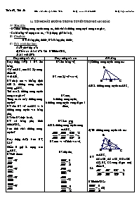 Giáo án Hình học Lớp 7 - Tiết 53, Bài 4: Tính chất đường trung tuyến trong tam giác - Năm học 2008-2009 - Nguyễn Hữu Thảo