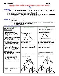 Giáo án Hình học Lớp 7 - Tiết 64: Tính chất ba đường cao của tam giác - Năm học 2003-2004