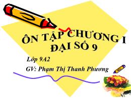 Bài giảng Đại số Lớp 9 - Ôn tập chương I - Phạm Thị Thanh Phương