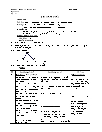 Giáo án Hình học Lớp 6 - Tiết 26, Bài 9: Tam giác - Hoàng Thị Phương Anh