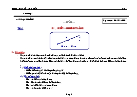 Giáo án môn Hình học Lớp 6 - Năm học 2006-200