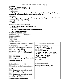 Giáo án Số học Lớp 6 - Tiêt 106: Ôn tập cuối năm (tiết 1) - Năm học 2009-2010