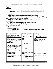 Giáo án Số học Lớp 6 - Tiết 25, Bài 15: Phân tích một số ra thừa số nguyên tố - Năm học 2009-2010 - Nguyễn Thùy Linh