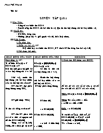 Giáo án Số học Lớp 6 - Tiết 35: Luyện tập - Phan Viết Thanh