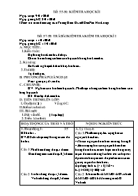 Giáo án Số học Lớp 6 - Tiêt 55 đến 58 : Kiểm tra học kỳ I - Năm học 2009-2010