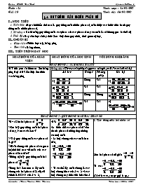 Giáo án Số học Lớp 6 - Tiết 75, Bài 5: Quy đồng mẫu nhiều phân số - Năm học 2008-2009 - Phan Hoàng Kiều Phương