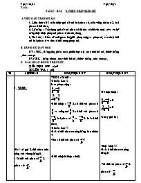 Giáo án Số học Lớp 6 - Tiết 82, Bài 9: Phép trừ phân số (bản 4 cột)
