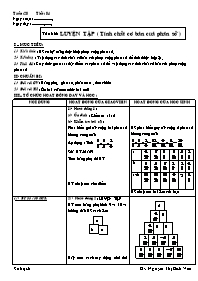 Giáo án Số học Lớp 6 - Tiết 84: Luyện tập (tính chất cơ bản của phân số) - Nguyễn Thị Bích Vân