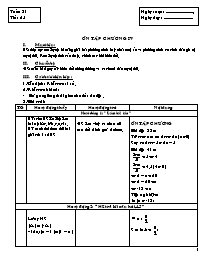 Giáo án Đại số Lớp 8 - Tiết 65: Ôn tập chương IV - Năm học 2008-2009