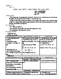 Giáo án Đại số Lớp 8 - Tuần 9 - Năm học 2010-