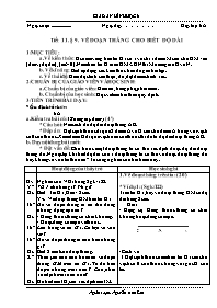 Giáo án Hình học - Lớp 6 - Tiết 11, Bài 9: Vẽ đoạn thẳng cho biết độ dài - Nguyễn Anh Sơn (bản 3 cột)