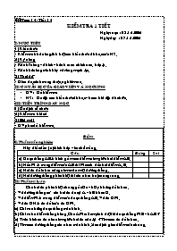 Giáo án Hình học Lớp 6 - Tiết 14: Kiểm tra 1 