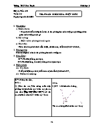 Giáo án Hình học Lớp 6 - Tiết 21, Bài 6: Tia phân giác của một góc - Năm học 2010-2011 - Nguyền Hoàng Nam