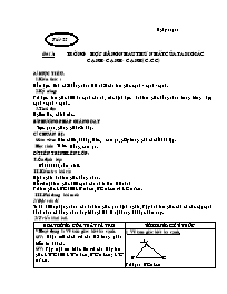 Giáo án Hình học Lớp 7 - Tiết 22, Bài 3: Trường hợp bằng nhau thứ nhất của tam giác cạnh-cạnh-cạnh (Bản 2 cột)