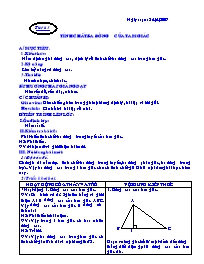 Giáo án Hình học Lớp 7 - Tiết 63: Tính chất ba đường của tam giác - Năm học 2006-2007