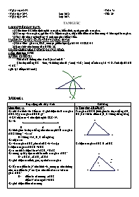 Giáo án môn Hình học Lớp 6 - Tiết 29: Tam giác