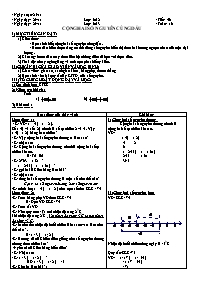 Giáo án môn Số học - Lớp 6 - Tiết 46: Cộng hai số nguyên cùng dấu (bản 2 cột)