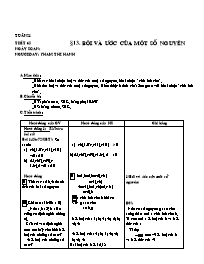 Giáo án môn Số học Lớp 6 - Tiết 65, Bài 13: B