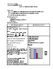 Giáo án Số học Lớp 6 - Tiết 102: Biểu đồ phần trăm - Năm học 2009-2010 (bản 2 cột)