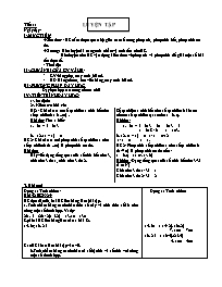 Giáo án Số học - Lớp 6 - Tiết 11: Luyện tập (