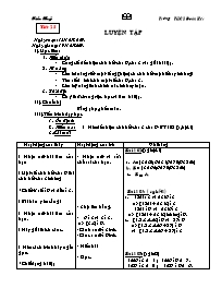 Giáo án Số học Lớp 6 - Tiết 25: Luyện tập - N