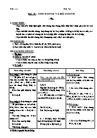 Giáo án Số học Lớp 6 - Tiết 29: Ước chung và bội chung - Nguyễn Thanh Đăng (bản 3 cột)