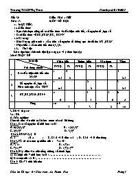 Giáo án Số học Lớp 6 - Tiết 39: Kiểm tra 1 tiết - Năm học 2010-2011 - Lê Thanh Hoa