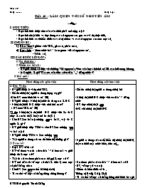 Giáo án Số học Lớp 6 - Tiết 40: Làm quen với số nguyên âm - Nguyễn Thanh Đăng (bản 2 cột)