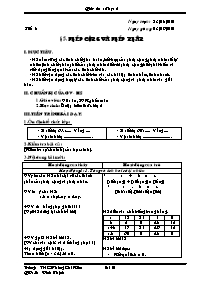 Giáo án Số học Lớp 6 - Tiết 6, Bài 5: Phép cộng và phép nhân - Năm học 2010-2011 - Lưu Đình Thịnh